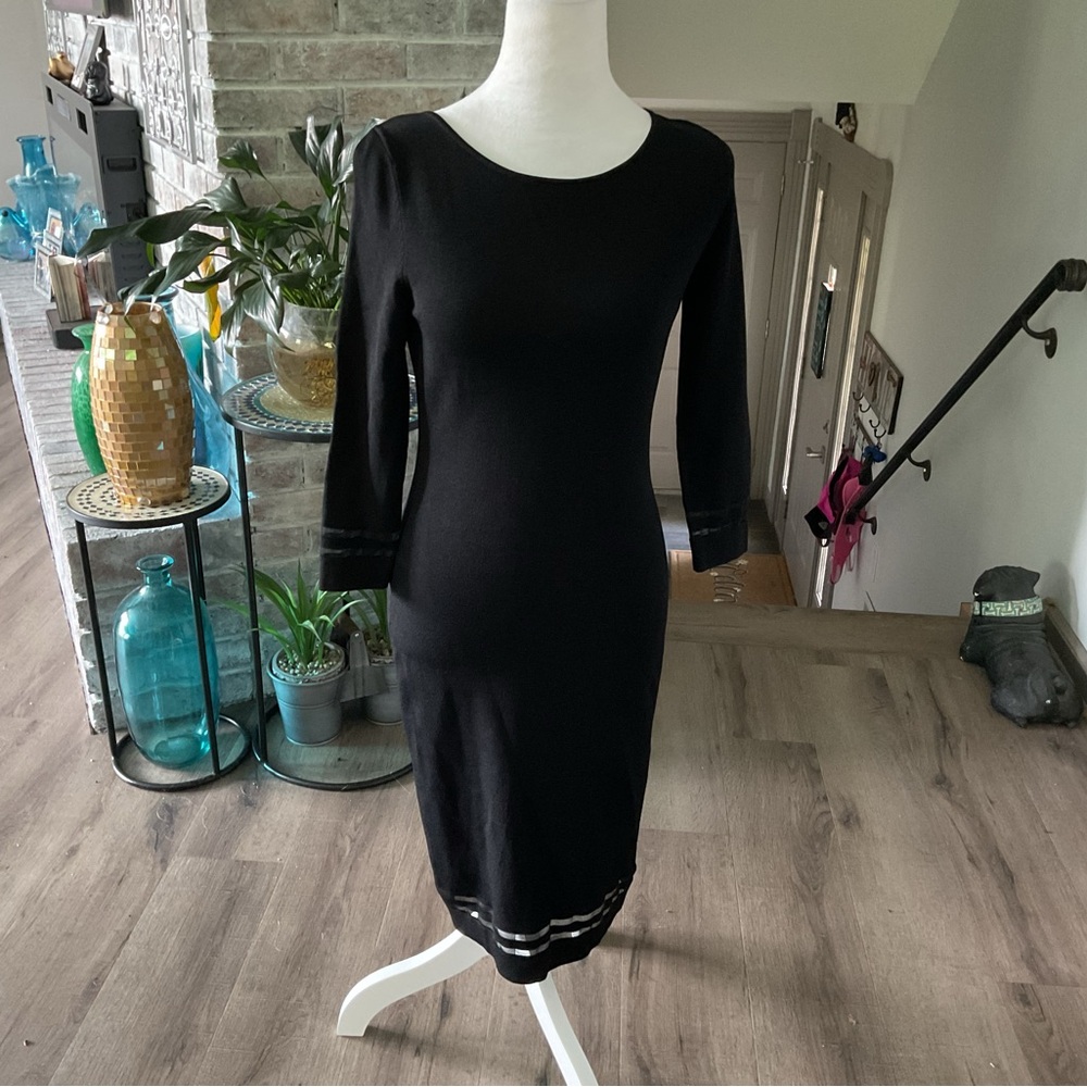 Calvin Klein Black Long Sleeve Dress